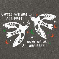 Until We Are All Free None Of Us Are Free Free Palestine Cotton Canvas Backpack