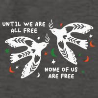 Until We Are All Free None Of Us Are Free Free Palestine Vector Backpack