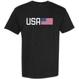 Usa Women American Flag 4th Of July Patriotic Garment-Dyed Heavyweight T-Shirt