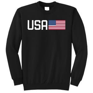 Usa Women American Flag 4th Of July Patriotic Sweatshirt