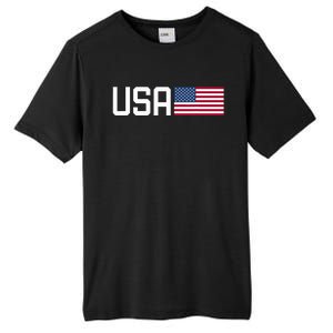 Usa Women American Flag 4th Of July Patriotic Tall Fusion ChromaSoft Performance T-Shirt