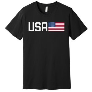 Usa Women American Flag 4th Of July Patriotic Premium T-Shirt