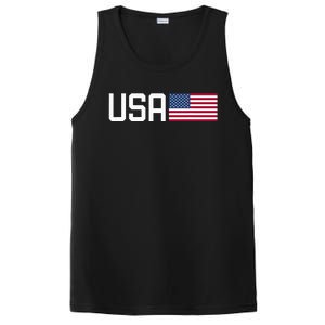 Usa Women American Flag 4th Of July Patriotic PosiCharge Competitor Tank