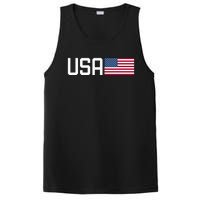 Usa Women American Flag 4th Of July Patriotic PosiCharge Competitor Tank