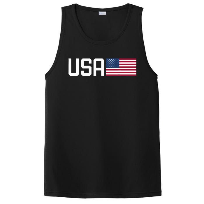 Usa Women American Flag 4th Of July Patriotic PosiCharge Competitor Tank