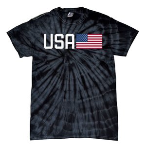 Usa Women American Flag 4th Of July Patriotic Tie-Dye T-Shirt