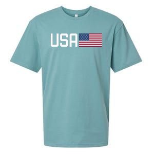 Usa Women American Flag 4th Of July Patriotic Sueded Cloud Jersey T-Shirt