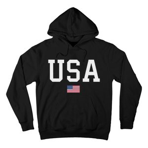 Usa Women American Flag Patriotic 4th Of July Hoodie