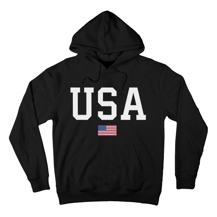 Usa Women American Flag Patriotic 4th Of July Hoodie