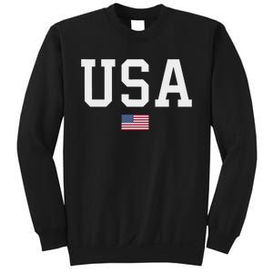 Usa Women American Flag Patriotic 4th Of July Sweatshirt