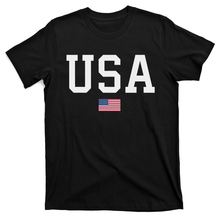 Usa Women American Flag Patriotic 4th Of July T-Shirt