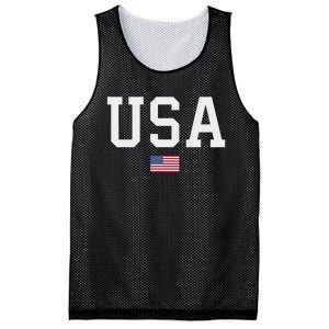 Usa Women American Flag Patriotic 4th Of July Mesh Reversible Basketball Jersey Tank