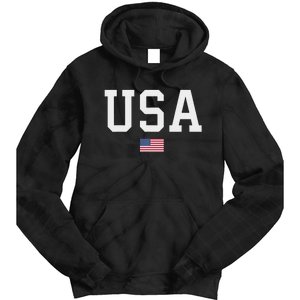 Usa Women American Flag Patriotic 4th Of July Tie Dye Hoodie