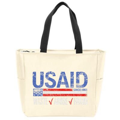 Usaid Waste Abuse Fraud Since 1961 D.O.G.E 2025 Zip Tote Bag