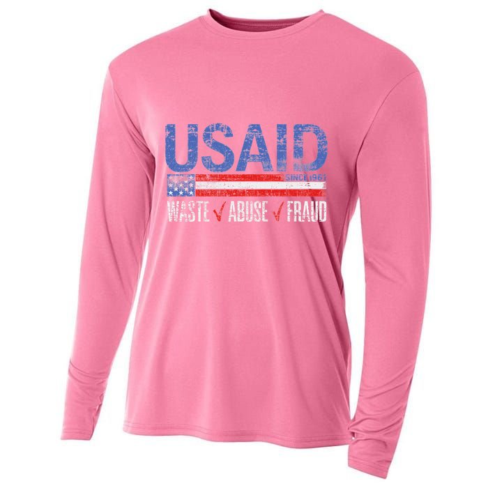 Usaid Waste Abuse Fraud Since 1961 D.O.G.E 2025 Cooling Performance Long Sleeve Crew
