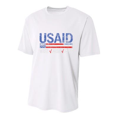 Usaid Waste Abuse Fraud Since 1961 D.O.G.E 2025 Youth Performance Sprint T-Shirt