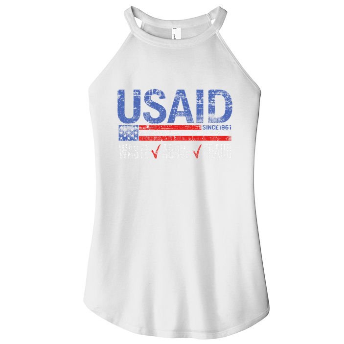 Usaid Waste Abuse Fraud Since 1961 D.O.G.E 2025 Women's Perfect Tri Rocker Tank