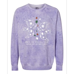 Until We Are All Free None Of Us Are Free Colorblast Crewneck Sweatshirt