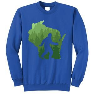 Unique Wisconsin Bigfoot Hunter Gift Sasquatch Hunting Cool Gift Tall Sweatshirt