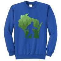 Unique Wisconsin Bigfoot Hunter Gift Sasquatch Hunting Cool Gift Tall Sweatshirt