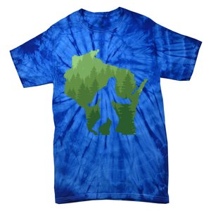 Unique Wisconsin Bigfoot Hunter Gift Sasquatch Hunting Cool Gift Tie-Dye T-Shirt