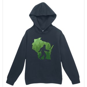 Unique Wisconsin Bigfoot Hunter Gift Sasquatch Hunting Cool Gift Urban Pullover Hoodie