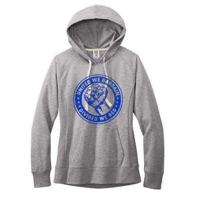 United We Bargain Divided We Beg Worker Fist Labor Protest Women's Fleece Hoodie