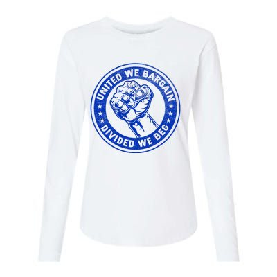 United We Bargain Divided We Beg Worker Fist Labor Protest Womens Cotton Relaxed Long Sleeve T-Shirt