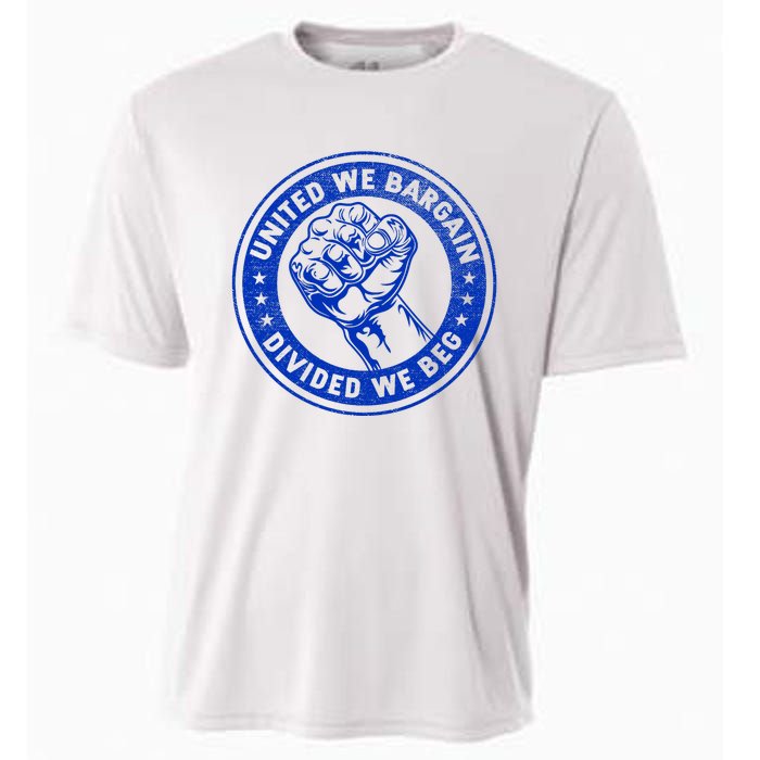 United We Bargain Divided We Beg Worker Fist Labor Protest Cooling Performance Crew T-Shirt