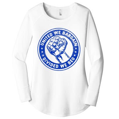 United We Bargain Divided We Beg Worker Fist Labor Protest Women's Perfect Tri Tunic Long Sleeve Shirt