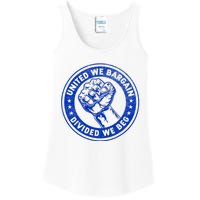 United We Bargain Divided We Beg Worker Fist Labor Protest Ladies Essential Tank