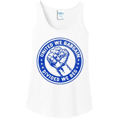 United We Bargain Divided We Beg Worker Fist Labor Protest Ladies Essential Tank