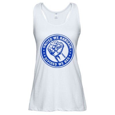 United We Bargain Divided We Beg Worker Fist Labor Protest Ladies Essential Flowy Tank