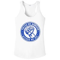 United We Bargain Divided We Beg Worker Fist Labor Protest Ladies PosiCharge Competitor Racerback Tank