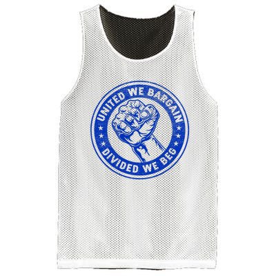 United We Bargain Divided We Beg Worker Fist Labor Protest Mesh Reversible Basketball Jersey Tank