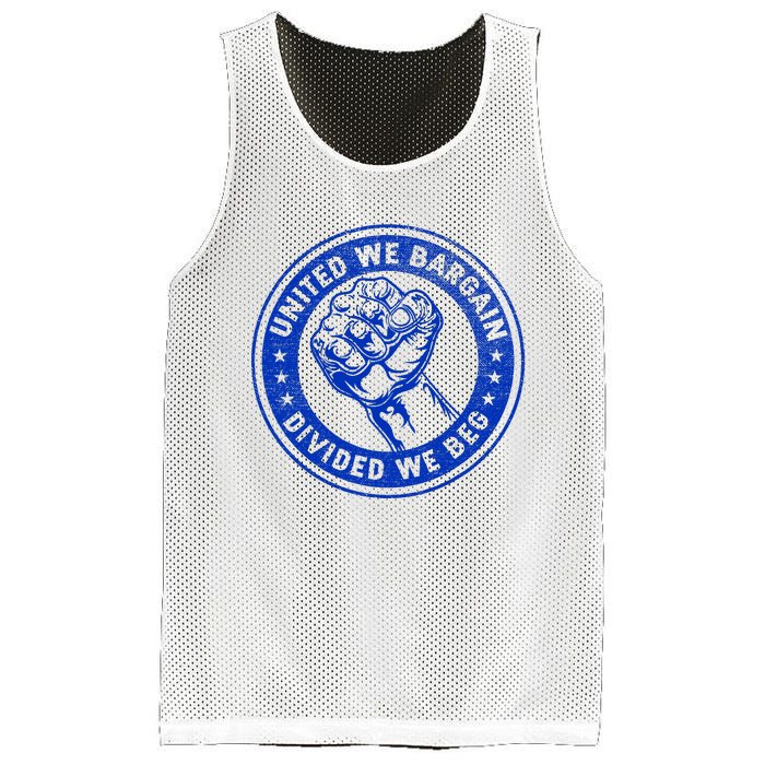 United We Bargain Divided We Beg Worker Fist Labor Protest Mesh Reversible Basketball Jersey Tank