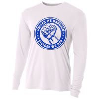 United We Bargain Divided We Beg Worker Fist Labor Protest Cooling Performance Long Sleeve Crew