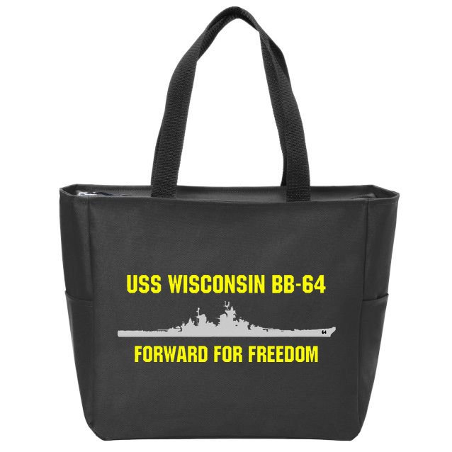 Uss Wisconsin Bb64 Zip Tote Bag
