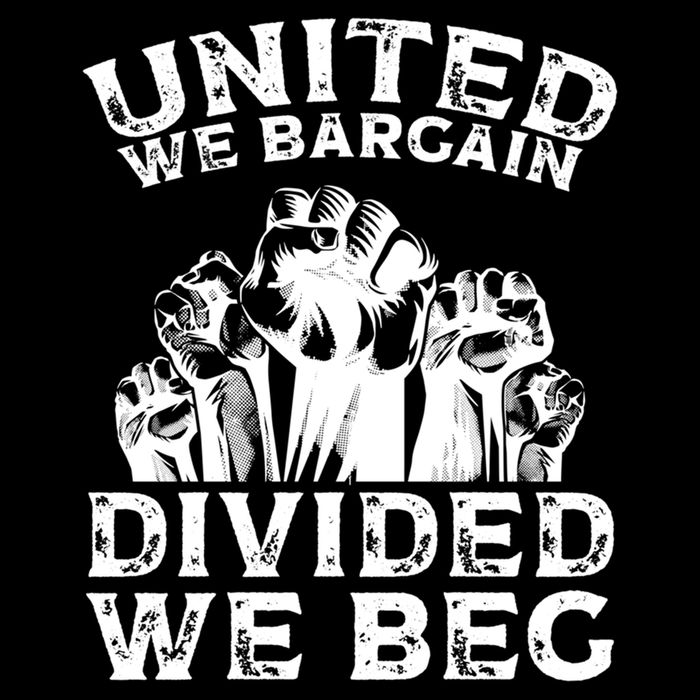 United We Bargain Divided We Beg Labor Day Union Worker Gift Bucket Hat