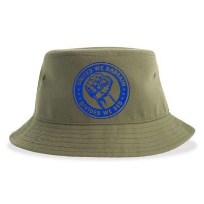 United We Bargain Divided We Beg Worker Fist Labor Protest Sustainable Bucket Hat