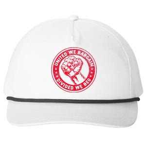 United We Bargain Divided We Beg Worker Fist Labor Protest Snapback Five-Panel Rope Hat