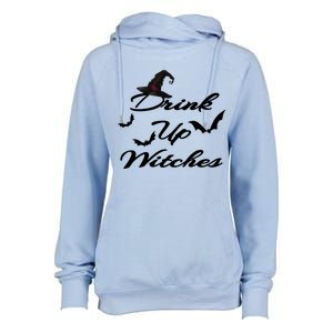 Up Witches Brew Wine Halloween Cute Ing Cool Gift Womens Funnel Neck Pullover Hood