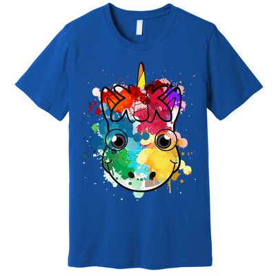 Unicorn Water Color Horse Mom Paint Splat Love Gift Premium T-Shirt