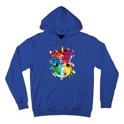 Unicorn Water Color Horse Mom Paint Splat Love Gift Tall Hoodie