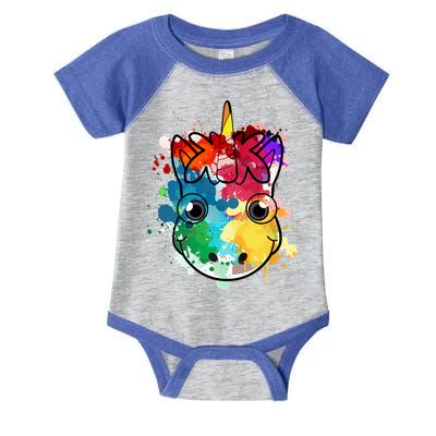 Unicorn Water Color Horse Mom Paint Splat Love Gift Infant Baby Jersey Bodysuit