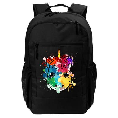 Unicorn Water Color Horse Mom Paint Splat Love Gift Backpack