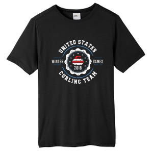 USA Winter Curling Tall Fusion ChromaSoft Performance T-Shirt