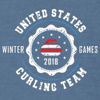USA Winter Curling Garment-Dyed Sweatshirt
