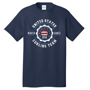 USA Winter Curling Tall T-Shirt