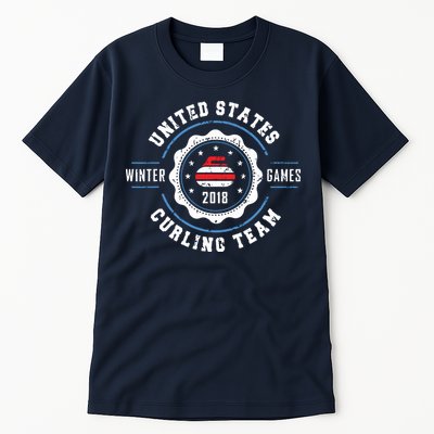 USA Winter Curling Tall T-Shirt